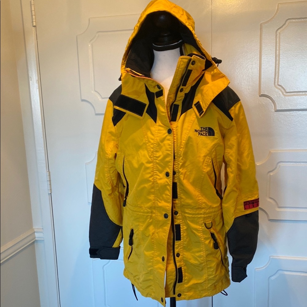 The North Face  Extreme Light Yellow/Black Spring Rain Parka Sz S